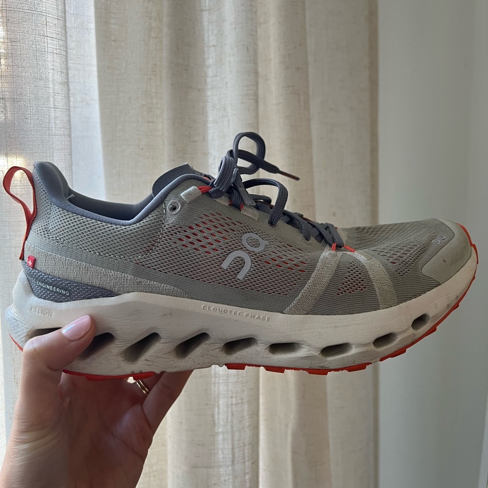 On Cloudsurfer Trail Fossil Ivory Trail Running Shoes
